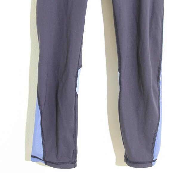 Lululemon Mix & Mesh Crop Leggings 21" Midnight Navy Moroccan Blue Light Horizon - Picture 4 of 12